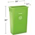 Alpine Industries Slim 23 Gallon Lime Green Waste Receptacle Trash Can
