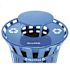 Alpine Industries 38 Gallon Blue Metal Outdoor Recyc Receptacle W/lid