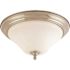 Satco Dupont Brushed NICKEL Two-Light 15 Flush Fixture