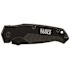 Klein Tools Black Drop-Point Blade Pocket Knife