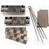 Aspect Metal Square Stainless Backsplash Kit