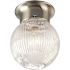 Progress Lighting NICKEL One-Light Flush Fixture 6.37 X 7.25