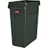 Rubbermaid Commercial Slim Jim 16 Gal Green Trash Can, Package Of 4