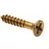 Generic Wood Screws, Flat Hd, Phil Dr, #6 X 3/4in, Brass, Package Of 25