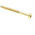 Generic Wood Screws, Flat Hd, Phil Dr, #14 X 3in, Brass, Package Of 25