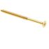 Generic Wood Screws, Flat Hd, Phil Dr, #10 X 3in, Brass, Package Of 15