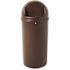 Rubbermaid Commercial Marshal 15 Gal Brown Plastic Round Trash Can