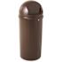 Rubbermaid Commercial Marshal 15 Gal Brown Plastic Round Trash Can