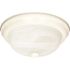 Satco Textured White Three-Light 15 Flush Fixture