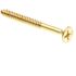 Generic Wood Screws, Flat Hd, Phil Dr, #10 X 2in, Brass, Package Of 25
