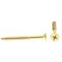 Generic Wood Screws, Flat Hd, Phil Dr, #10 X 2in, Brass, Package Of 50