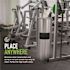 Alpine Industries Alpine Stainless Steel Built-in Trash Can and Gym Wipe Dispenser