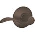 Schlage F-Series Lock F10 Passage Accent Lever Style Oil Rubbed Bronze