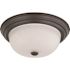 Satco Mahogany Bronze Two-Light 13 Flush Mount