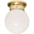 Satco Brass One-Light 6 X 7 Ball Fixture