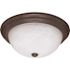 Satco Old Bronze Three-Light 15 Flush Fixture