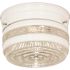 Satco White One-Light Small Flush Mount Drum