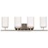 Generation Lighting Oslo 9.5 Watts Four Light Bath Sconces Brushed NICKEL