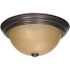 Satco Mahogany Bronze Two-Light 13 Flush Fixture