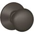 Schlage F-Series Lock F10 Passage Plymouth Knob Style Matte Black
