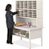 Safco E-Z Sort Riser, 57.5"w X 13"d X 14"h, Black