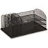 Safco Onyx Desk Organizer With 3 Horizontal And 3 Vertical Sections, Blue