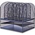 Safco Onyx Desk Organizer With 2 Horizontal And 6 Vertical Sections, Blue