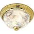 Satco Polished Brass Three-Light 15 Flush Mount