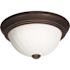 Satco Old Bronze Two-Light 13 X 5 Flush Mount