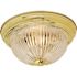 Satco Polished Brass Two-Light 11 Flush Mount