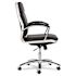 Alera Alera Neratoli Mid-Back Slim Profile Chair, Faux Leather, Supports Up to 275 lb, Black Seat/Back, Chrome Base
