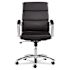 Alera Alera Neratoli Mid-Back Slim Profile Chair, Faux Leather, Supports Up to 275 lb, Black Seat/Back, Chrome Base