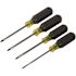 Klein Tools 4-Piece Cushion Grip Square Recess Screwdriver Set