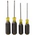Klein Tools 4-Piece Cushion Grip Square Recess Screwdriver Set