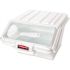 Rubbermaid Commercial 2.6 Gal White Plastic Shelf Ingredint Bn Wth 1/2-Cup Scoop