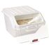 Rubbermaid Commercial 2.6 Gal White Plastic Shelf Ingredint Bn Wth 1/2-Cup Scoop