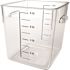 Rubbermaid Commercial 8 Qt Sqr Polyctte Fd Strge Containr Wth Litr Package Of 6