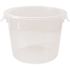 Rubbermaid Commercial 6 Qt Clear Round Polylne Fd Strge Container Package Of 12