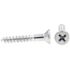Generic #7 X 1" Wood Screws, Flat Head, Phillips Drive, Zinc, Package Of 50