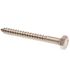 Generic 1/4" X 2-1/2" Hex Lag Screws, Stainless Steel, Package Of 25