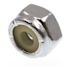Generic Nylon Insert Lock Nuts, #10-24, Grade 2 Zinc Plated Steel Package Of 50