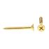 Generic Wood Screws, Flat Hd, Phil Dr, #10 X 1-1/2in, Brass, Package Of 25