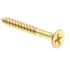 Generic Wood Screws, Flat Hd, Phil Dr, #10 X 1-1/2in, Brass, Package Of 25