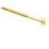 Generic Wood Screws, Flat Hd, Phil Dr, #10 X 2-1/2in, Brass, Package Of 20