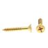 Generic Wood Screws, Flat Hd, Phil Dr, #10 X 1-1/4in, Brass, Package Of 25