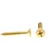 Generic Wood Screws, Flat Hd, Phil Dr, #10 X 1-1/4in, Brass, Package Of 100