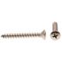 Generic #10 X 1-1/2" Sheet Metal Screw, Oval Head, Phillips, Stainless, Package Of 100