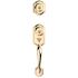 Kwikset Montara Smartkey Handleset, Polished Brass