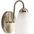 Progress Lighting Gather One Light Brushed NICKEL Fluorescent Bath Light, Bulb