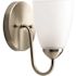 Progress Lighting Gather One Light Brushed NICKEL Fluorescent Bath Light, Bulb